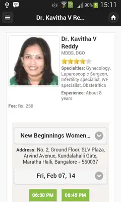 Play Dr Kavitha V Reddy Appointment