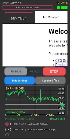 Play DRM+ SDR  and enjoy DRM+ SDR with UptoPlay