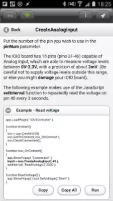 Play DroidScript - IOIO Controller Plugin