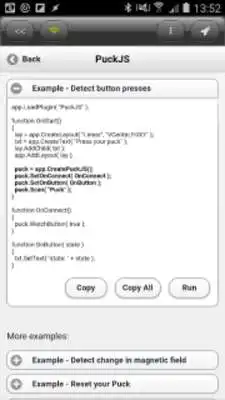 Play DroidScript - PuckJS Plugin