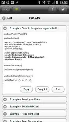 Play DroidScript - PuckJS Plugin