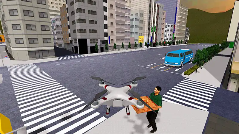 Play Drone Fly Pizza Delivery as an online game Drone Fly Pizza Delivery with UptoPlay