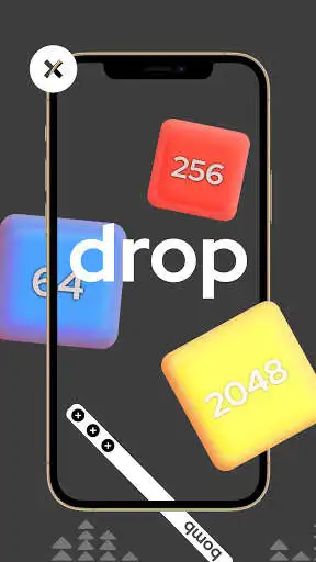 Play Drop 2048 (block drop puzzle game) as an online game Drop 2048 (block drop puzzle game) with UptoPlay