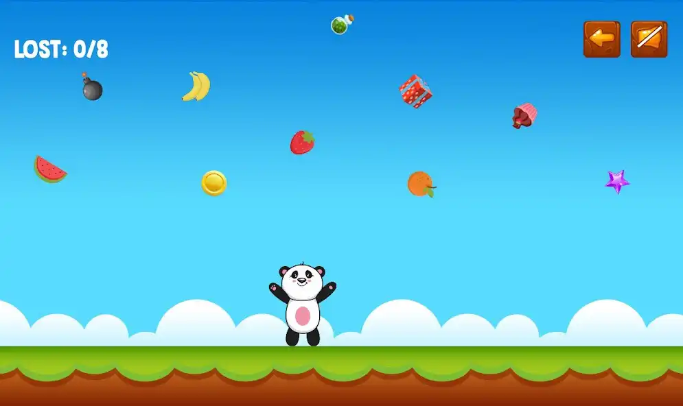 Play Drop Fruit Panda as an online game Drop Fruit Panda with UptoPlay