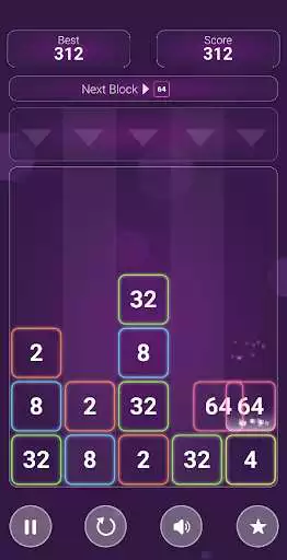 Play Drop & Merge 2048 Number Blocks 2D as an online game Drop & Merge 2048 Number Blocks 2D with UptoPlay