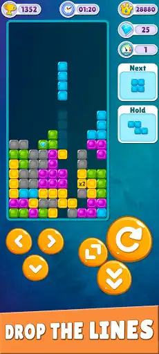 Play Drop The Blocks Deluxe as an online game Drop The Blocks Deluxe with UptoPlay