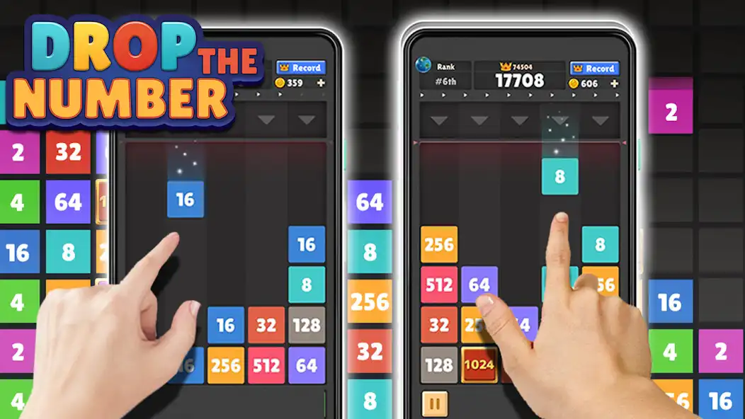 Play Drop The Number® : Merge Game as an online game Drop The Number® : Merge Game with UptoPlay