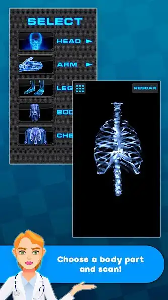 Play Dr. Simulator: Full Body X-Ray as an online game Dr. Simulator: Full Body X-Ray with UptoPlay