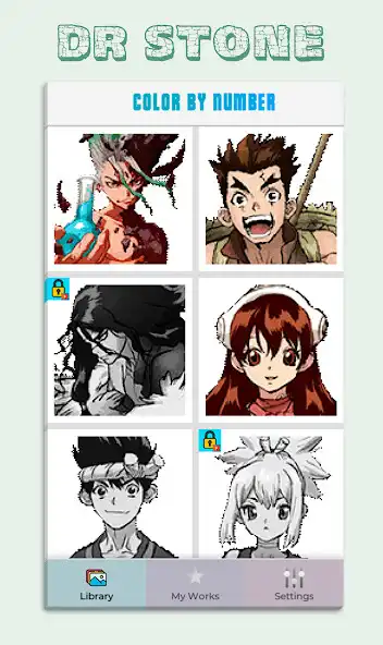 Play Dr Stone Color By Number Anime  and enjoy Dr Stone Color By Number Anime with UptoPlay
