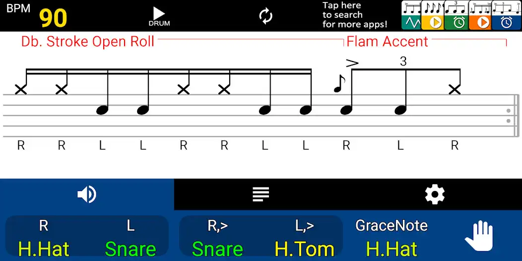 Play Drum Rudiment Player  and enjoy Drum Rudiment Player with UptoPlay