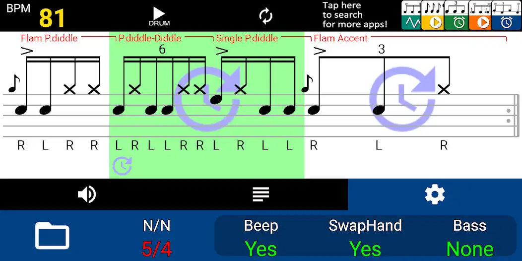Play Drum Rudiment Player as an online game Drum Rudiment Player with UptoPlay