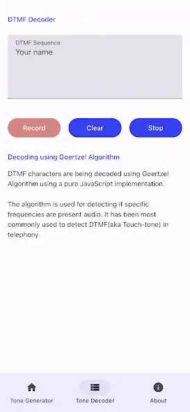 Play DTMF Tone Generator  Decoder as an online game DTMF Tone Generator  Decoder with UptoPlay