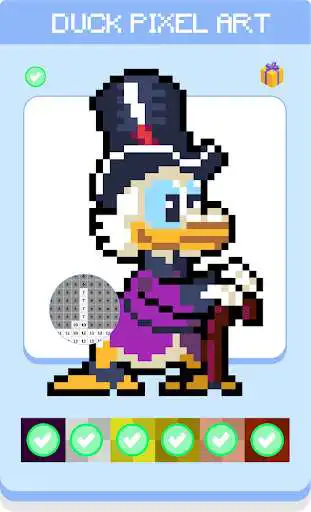 Play Duck Pixel Art Color By Number as an online game Duck Pixel Art Color By Number with UptoPlay