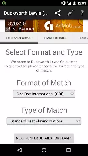 Play APK Duckworth Lewis Calculator  and enjoy Duckworth Lewis Calculator with UptoPlay com.hiox.DuckwthLewCalcul