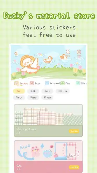 Play Ducky Notes-Cute Diary App as an online game Ducky Notes-Cute Diary App with UptoPlay