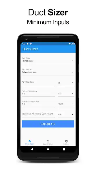 Play Duct Sizer  and enjoy Duct Sizer with UptoPlay