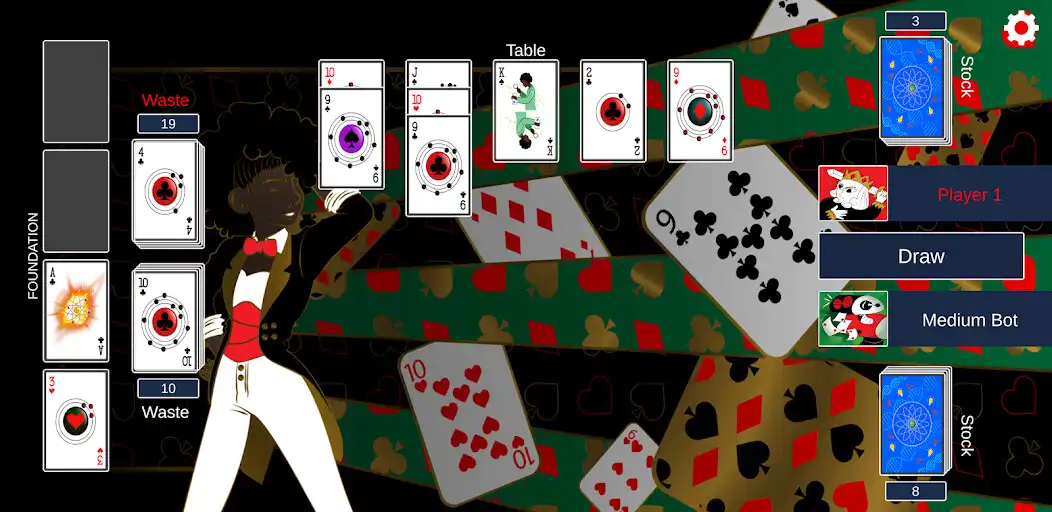 Play Duelitaire - Battle Solitaire as an online game Duelitaire - Battle Solitaire with UptoPlay