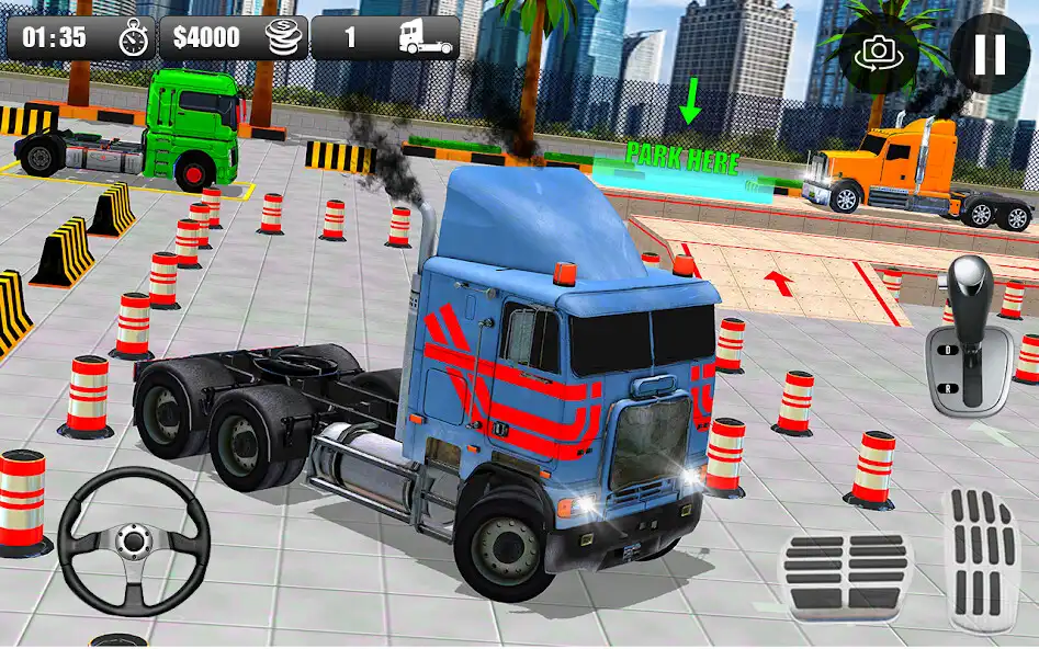 Play Dump Truck Parking Games 3D as an online game Dump Truck Parking Games 3D with UptoPlay