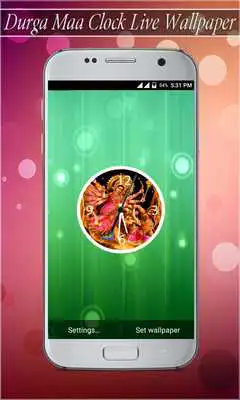 Play Durga Maa Clock Live Wallpaper