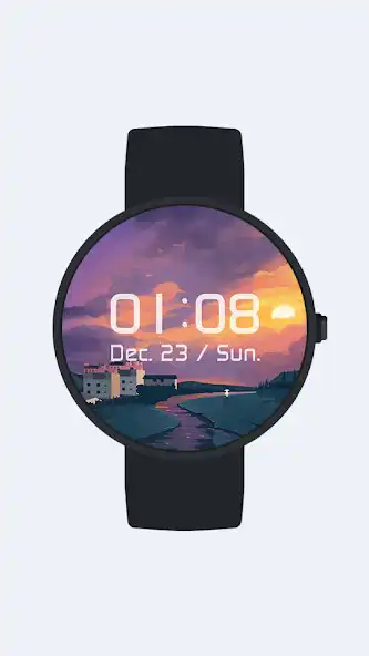 Play Dusk Animated Gif Watch Face  and enjoy Dusk Animated Gif Watch Face with UptoPlay
