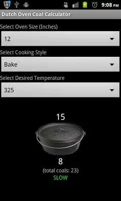 Play Dutch Oven Charcoal Calculator