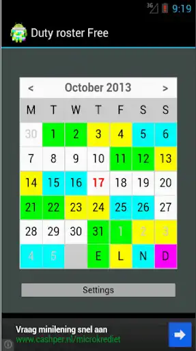 Play Dutyroster Shiftcalendar Free  and enjoy Dutyroster Shiftcalendar Free with UptoPlay