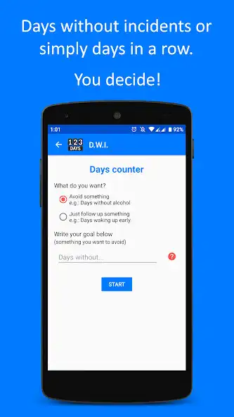 Play DWI : Days counter as an online game DWI : Days counter with UptoPlay