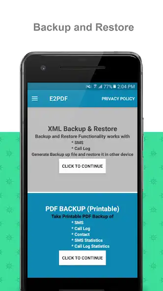 Play E2PDF SMS Call Backup Restore  and enjoy E2PDF SMS Call Backup Restore with UptoPlay