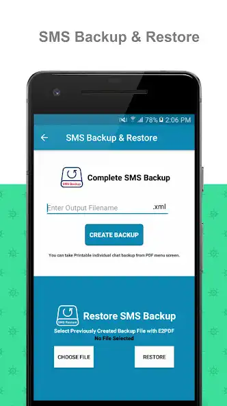 Play E2PDF SMS Call Backup Restore as an online game E2PDF SMS Call Backup Restore with UptoPlay