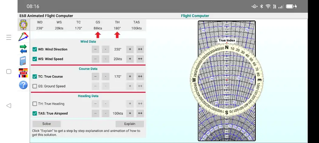 Play E6B Animated Flight Computer  and enjoy E6B Animated Flight Computer with UptoPlay