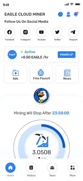 Play Eagle Cloud Miner as an online game Eagle Cloud Miner with UptoPlay