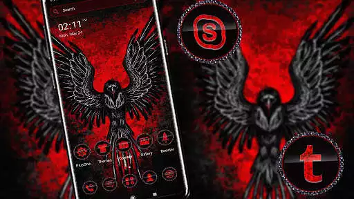 Play Eagle Red Theme Launcher  and enjoy Eagle Red Theme Launcher with UptoPlay