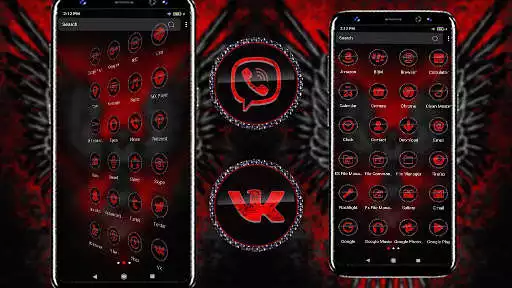 Play Eagle Red Theme Launcher as an online game Eagle Red Theme Launcher with UptoPlay