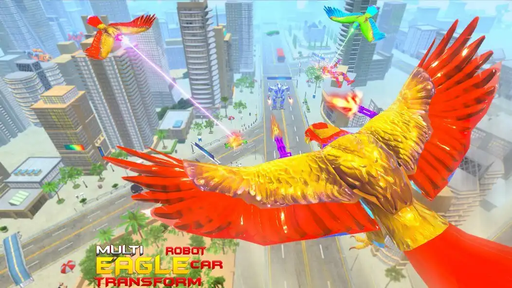 Play Eagle Robot Car Battle as an online game Eagle Robot Car Battle with UptoPlay
