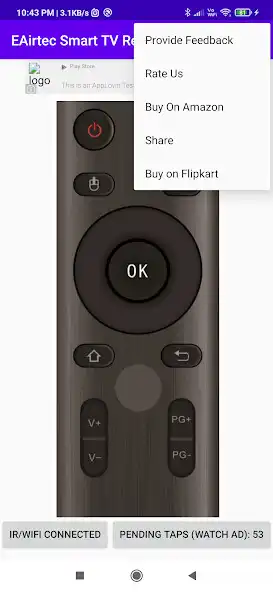 Play Eairtec Smart TV Remote  and enjoy Eairtec Smart TV Remote with UptoPlay