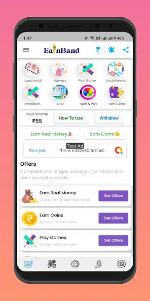 Play EarnBand - Rewards  Cashback  and enjoy EarnBand - Rewards  Cashback with UptoPlay