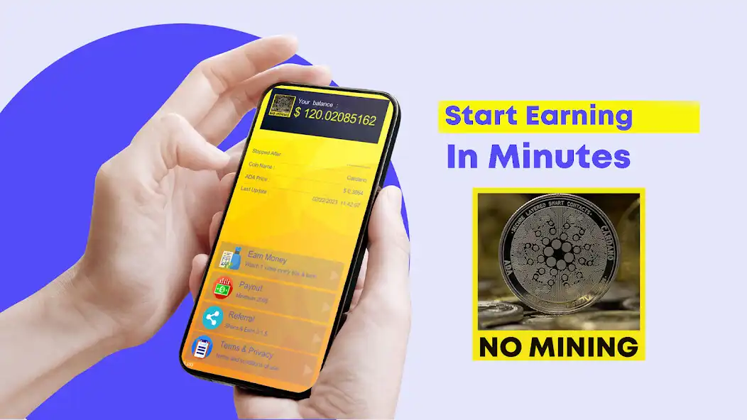 Play Earn Cardano (ADA) - No mining as an online game Earn Cardano (ADA) - No mining with UptoPlay