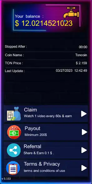 Play Earn Toncoin (TON) : Faucet  and enjoy Earn Toncoin (TON) : Faucet with UptoPlay