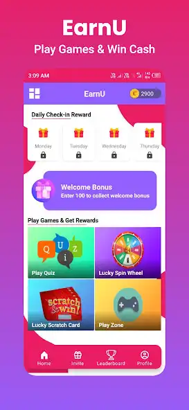 Play EarnU - Play Games  Win Cash  and enjoy EarnU - Play Games  Win Cash with UptoPlay