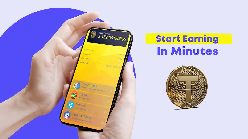 Play Earn USDT - No mining as an online game Earn USDT - No mining with UptoPlay