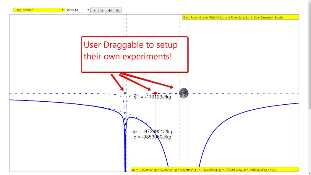 Play Earth Moon Escape Velocity Lab  and enjoy Earth Moon Escape Velocity Lab with UptoPlay