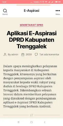 Play E-Aspirasi DPRD Kabupaten Trenggalek as an online game E-Aspirasi DPRD Kabupaten Trenggalek with UptoPlay