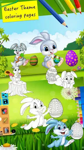 Play APK Easter bunny egg coloring book  and enjoy Easter bunny egg coloring book with UptoPlay com.tainapps.easterbunnyeggcoloringpages
