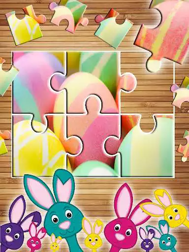 Play Easter Bunny Egg Jigsaw Puzzle Family Game as an online game Easter Bunny Egg Jigsaw Puzzle Family Game with UptoPlay