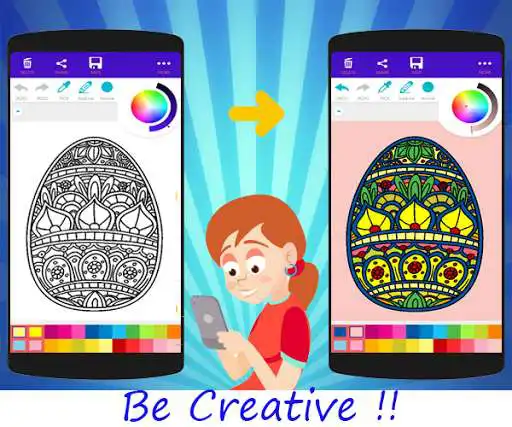 Play easter egg coloring book as an online game easter egg coloring book with UptoPlay
