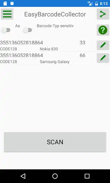 Play EasyBarcodeCollector as an online game EasyBarcodeCollector with UptoPlay