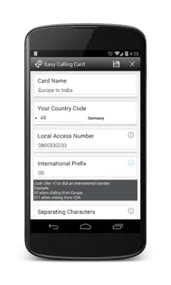 Play Easy Calling Card