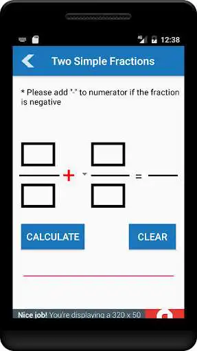 Play Easy Fraction Calculator as an online game Easy Fraction Calculator with UptoPlay