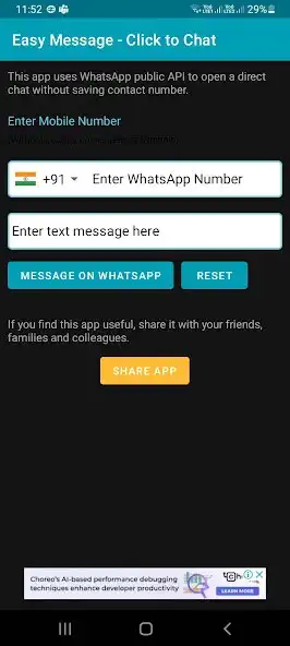 Play EasyMessage - Click to Chat as an online game EasyMessage - Click to Chat with UptoPlay