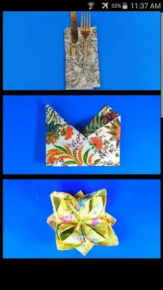 Play easy napkin folding ideas  and enjoy easy napkin folding ideas with UptoPlay